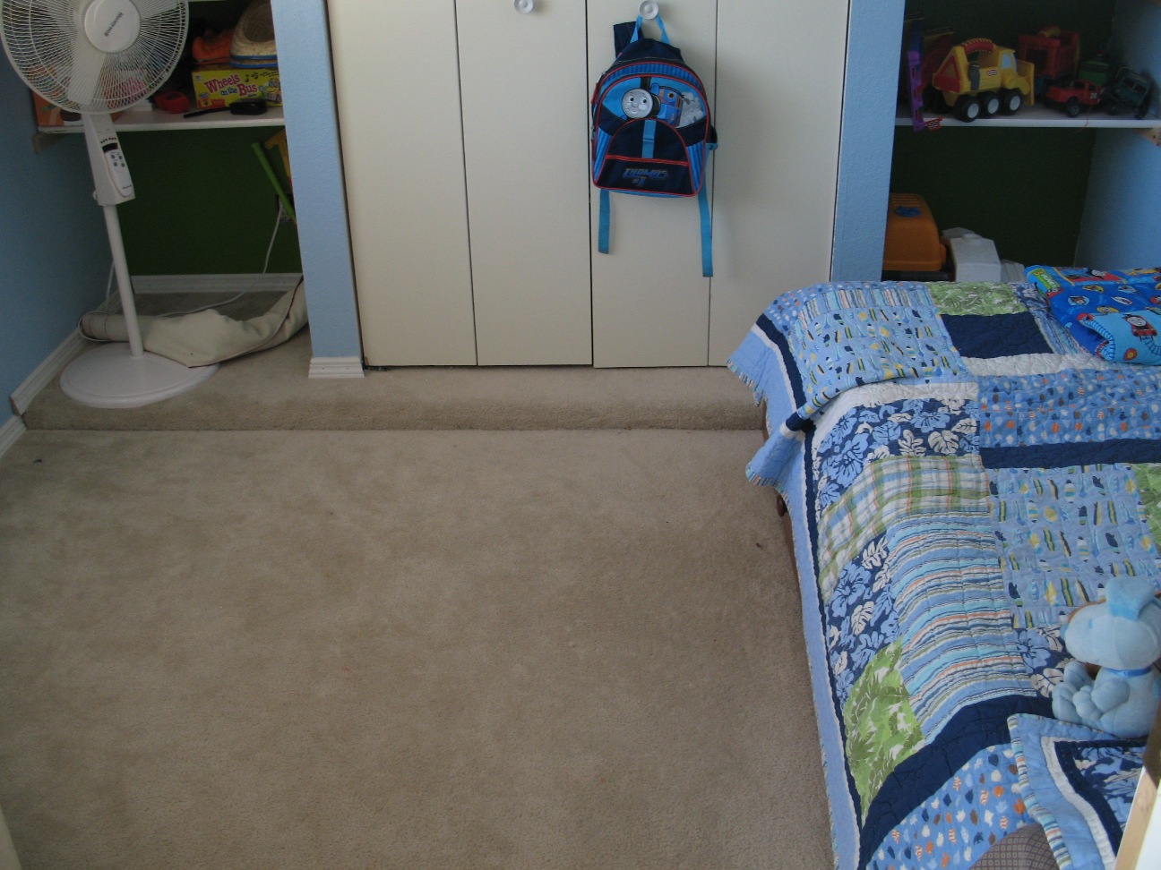 Carson's room (after HE cleaned it)