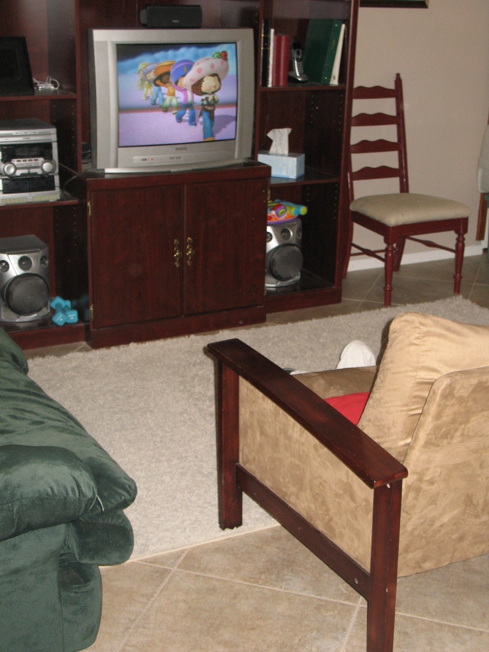 The living room (after) yes, my son watches Strawberry Shortcake, what's it to you?