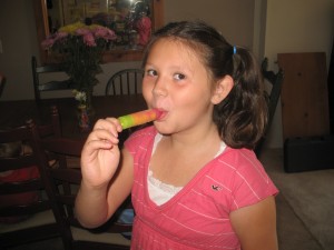 eating popsicles