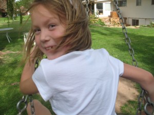 Fun on the tire swing!