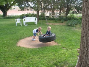 friends helping friends swing