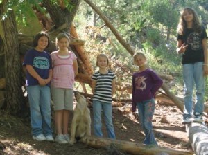 The girls and their "secret hideout"